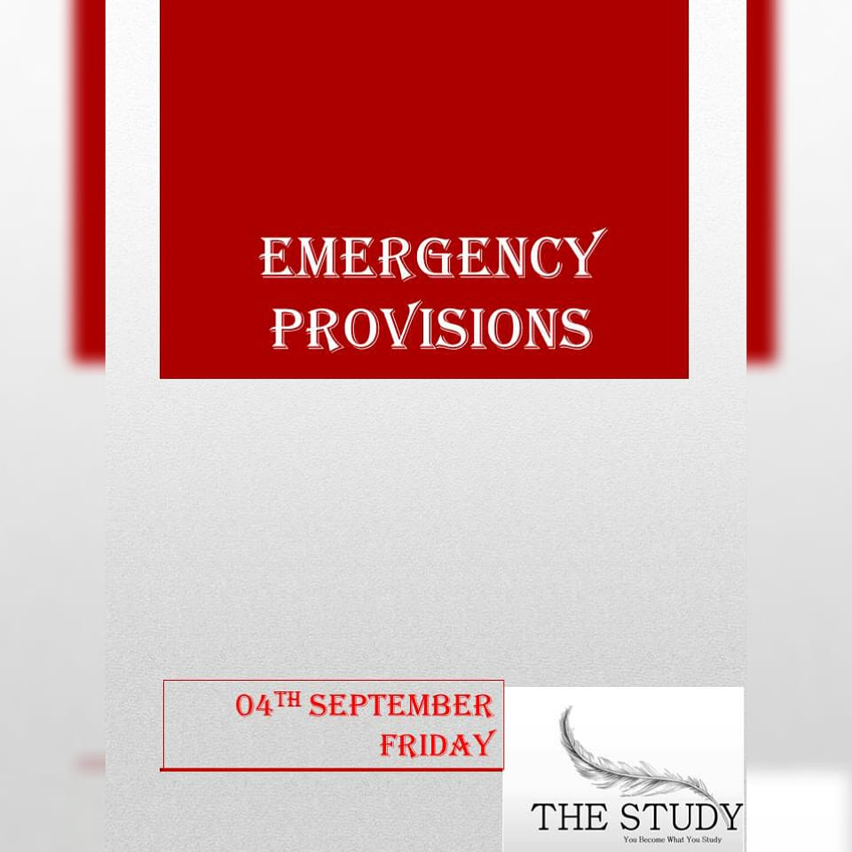 TheStudy11's tweet photo. Emergency mean a serious, unexpected, and often dangerous situation requiring immediate action.

The Emergency provisions are contained in Part XVIII of the Indian Constitution.

#Emergency#Provision#ConstitutionOfIndia#PartXVIII#Article352_356_360#thestudy_niva#niva_nam https://t.co/I9yqDrISm6