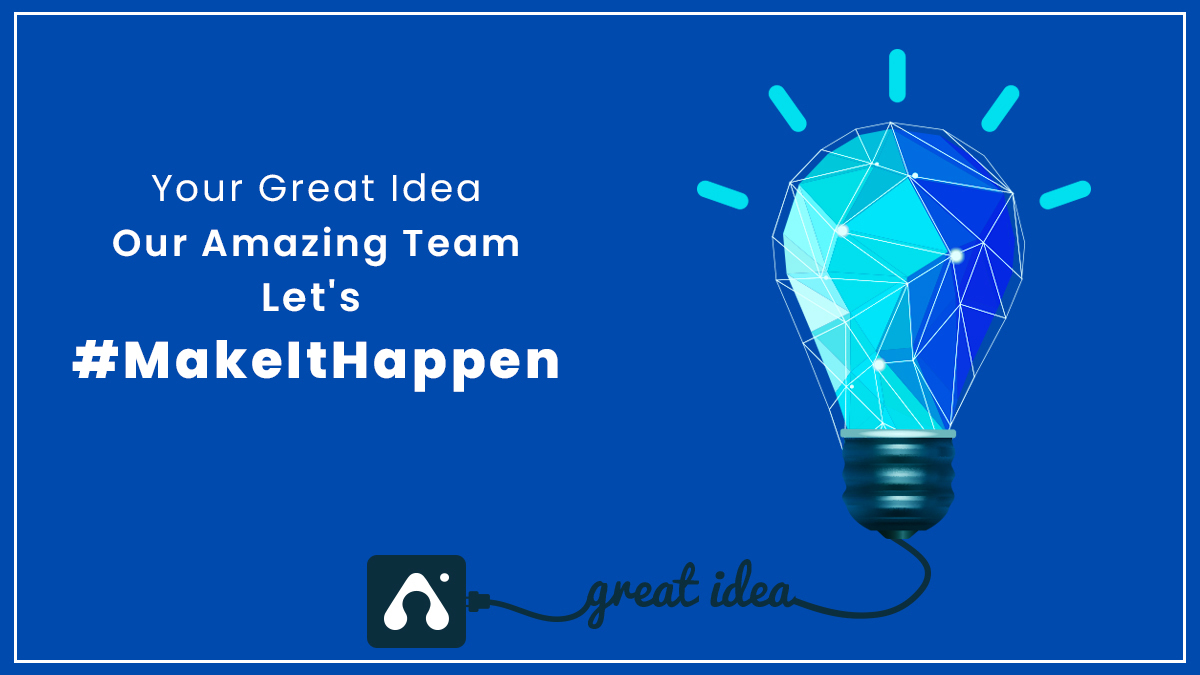 Appventurez's tweet photo. A great idea is necessary to be successful but an amazing team is necessary to win the race in the market. Hence, you great idea and our brilliant minds are going to make you achieve and make it happen to thrive. 

#teamwork #makeithappen #makeithappentoday #makeithappen2020 https://t.co/n0p2aLC9b5