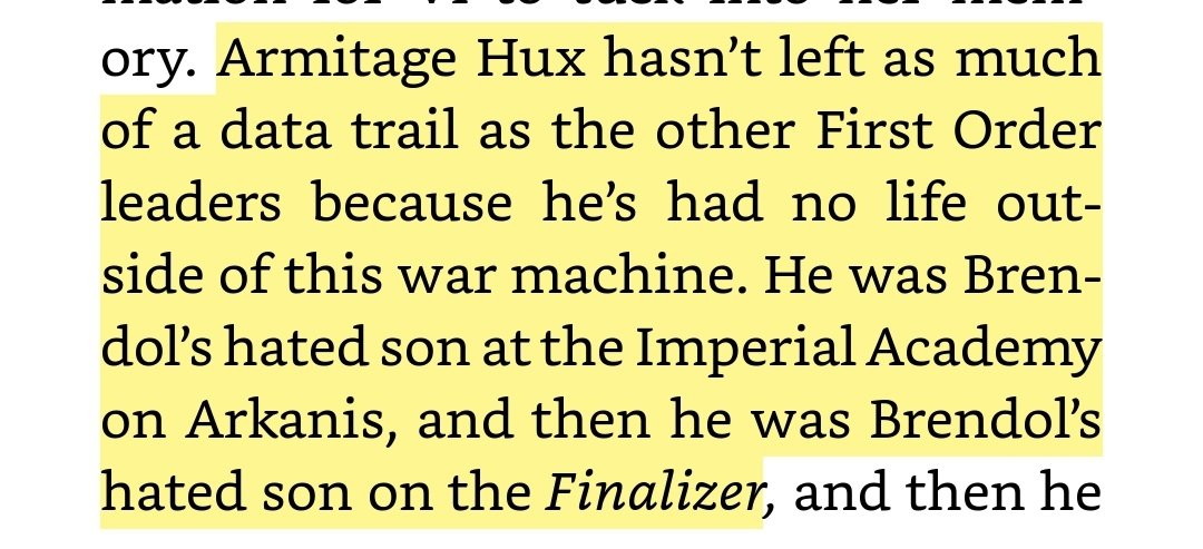 The way Hux is described in the novelizations is my favorite thing on earth. He's an uptight, thin skinned, ambitious, cruel loser. Everyone still looks down on him to a certain extent despite how hard he's tried to be feared. Hux’s entire existence is about proving others wrong.