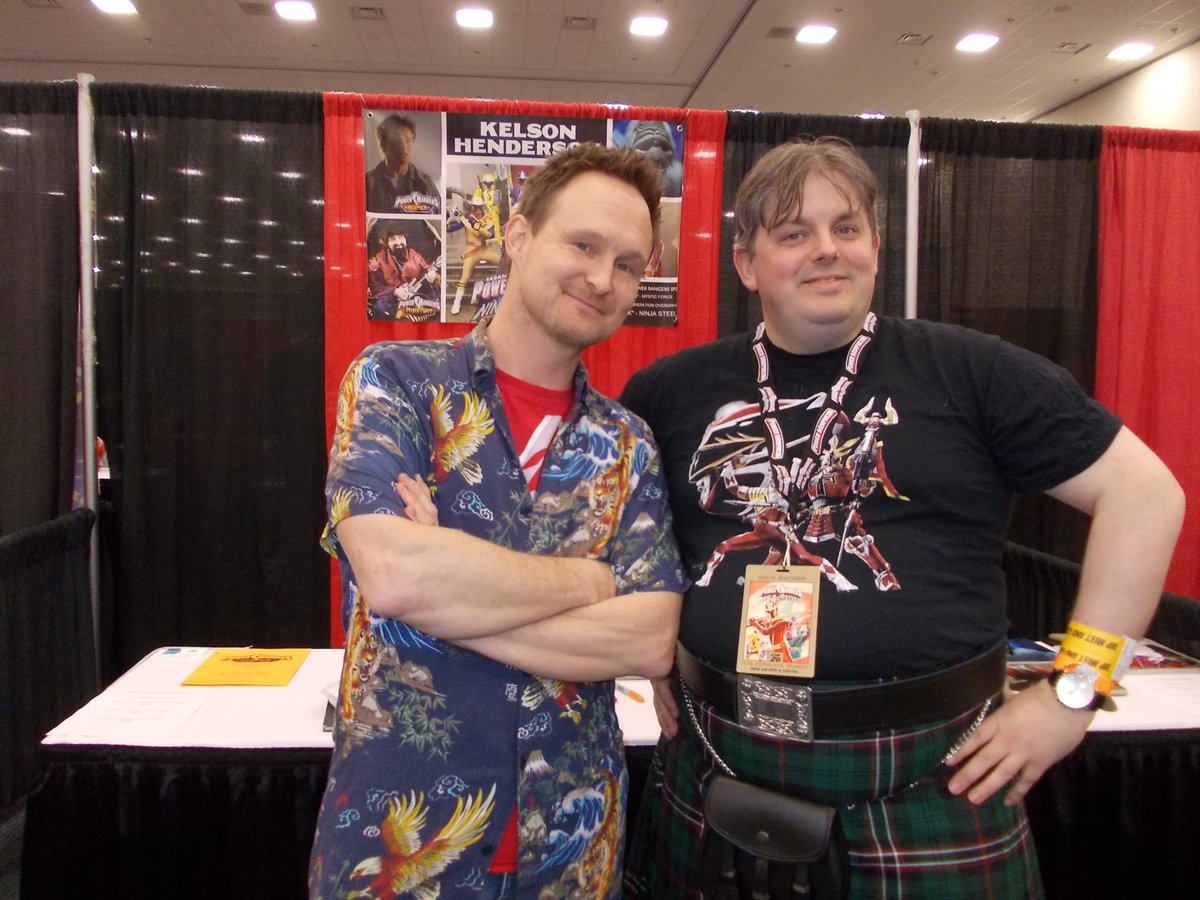 AlistairMcDowa1's tweet photo. And with the legend himself @kelsonalyn . It took five trips, but glad I finally got to meet him. He'd a true Icon of the series, and has been instrumental in so many legendary moments! #Morphicon https://t.co/xe9C1UyG7h