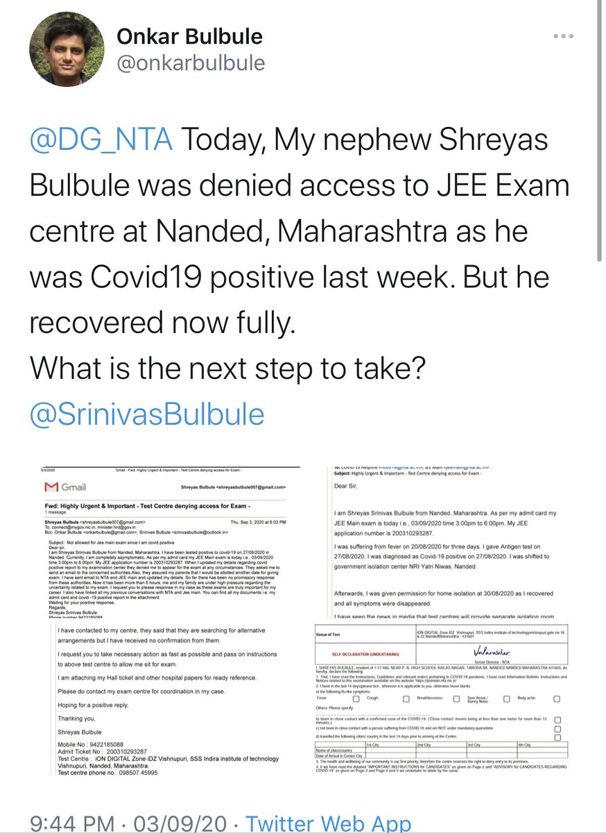 NitishKSahoo's tweet photo. News- Whole day SSR &amp;Rhea matter 
@DrRPNishank  -SOP conduct successfully no problem at all
Reality - Many students can't give their exams ,SOP not followed ,some students are not allowed to give exams SC silent. #SupremeCourtHearStudentsVoices #dislikemodi @narendramodi https://t.co/n8MeC71BMb