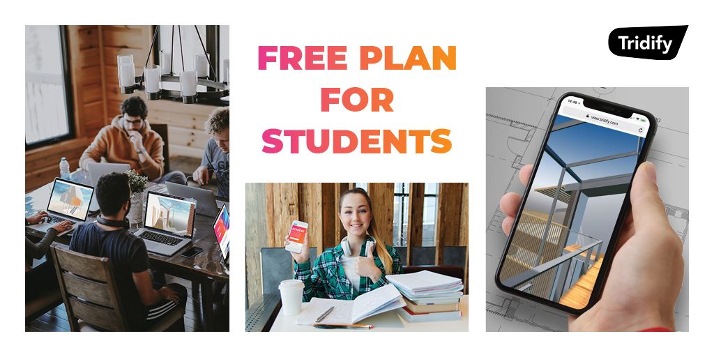 Tridify's tweet photo. Are you are working or studying in an educational institution? π©βππ¨βπ You can apply for a FREE Tridify light plan! No apps, software or training is required. Sign up now! https://t.co/ItsGHXJubB #Students #architectureeducation #studentsofarchitecture
@WSofArchi @ArchitectureSHU https://t.co/y9Ybd2rVC6
