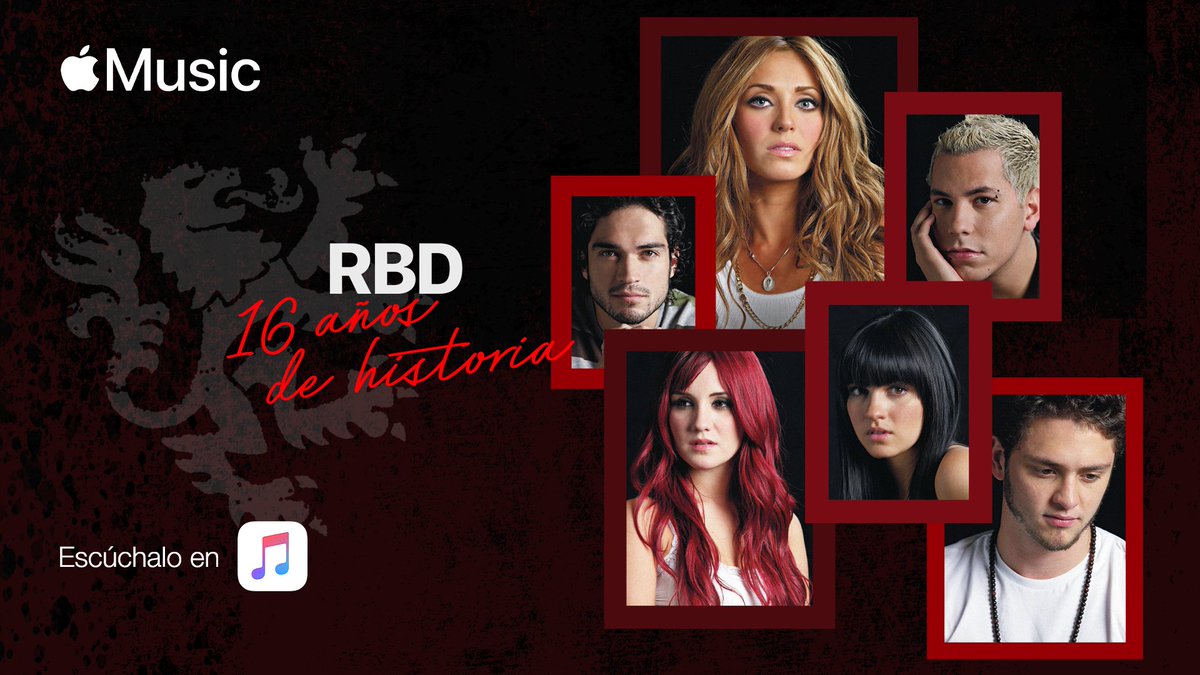 RBD_oficial's tweet photo. Ya puedes disfrutar el espacio exclusivo de #RBD en 
@AppleMusicES
 ¡Todos somos parte de estos 16 años de historia! 
https://t.co/tE9ozNdOS0 https://t.co/P9m8ZeQuF4