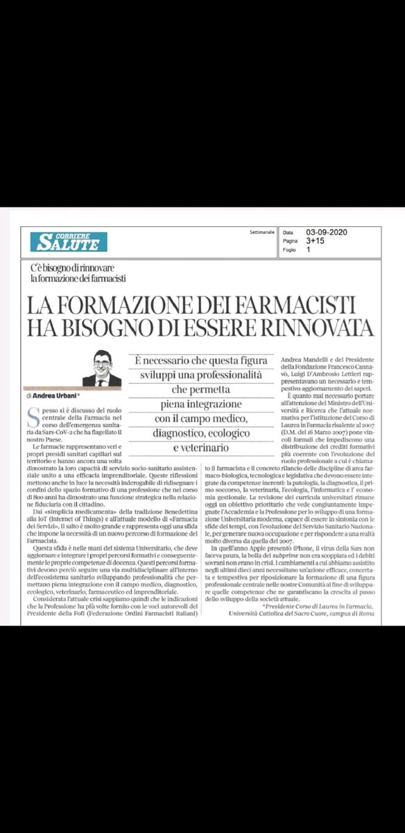 UrbaniIt's tweet photo. #farmacia #unicatt https://t.co/wWPB3Ht7nh