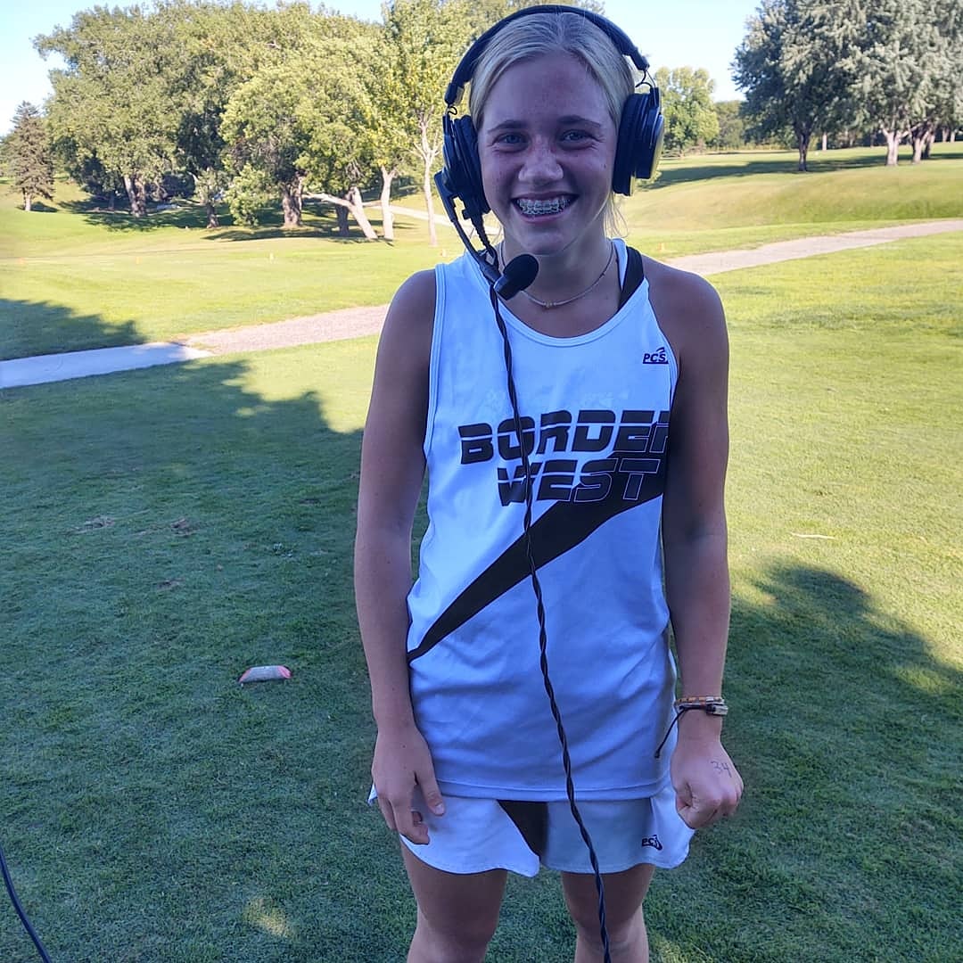 pcraymo's tweet photo. Julia Schmidt 8th grader from Border West (CGB &amp; Wheaton) took 1st place during the 4pm meet and 1st time on the radio! #LQPVDBXCMEET https://t.co/v4x9uSYXnf