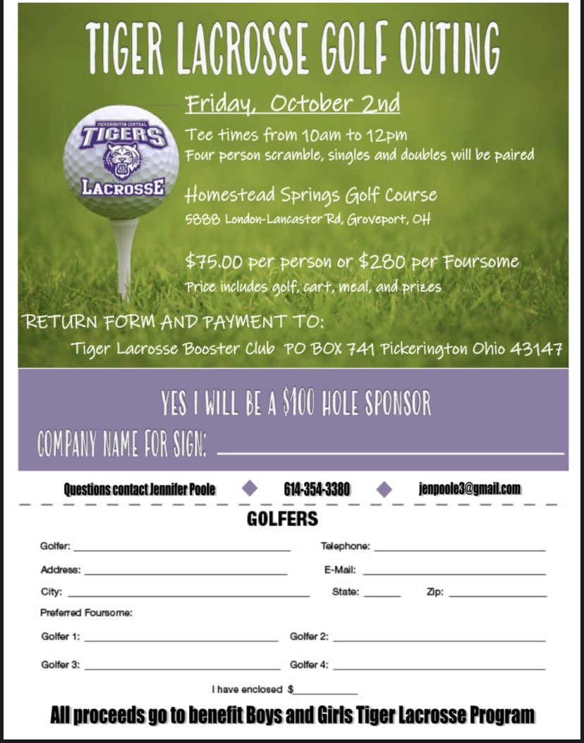 PickCentBoysLax's tweet photo. Support boys and girls lacrosse on October 2nd! 🏌️ ⛳️ 

#WeAreCentral https://t.co/uAynec1j3o