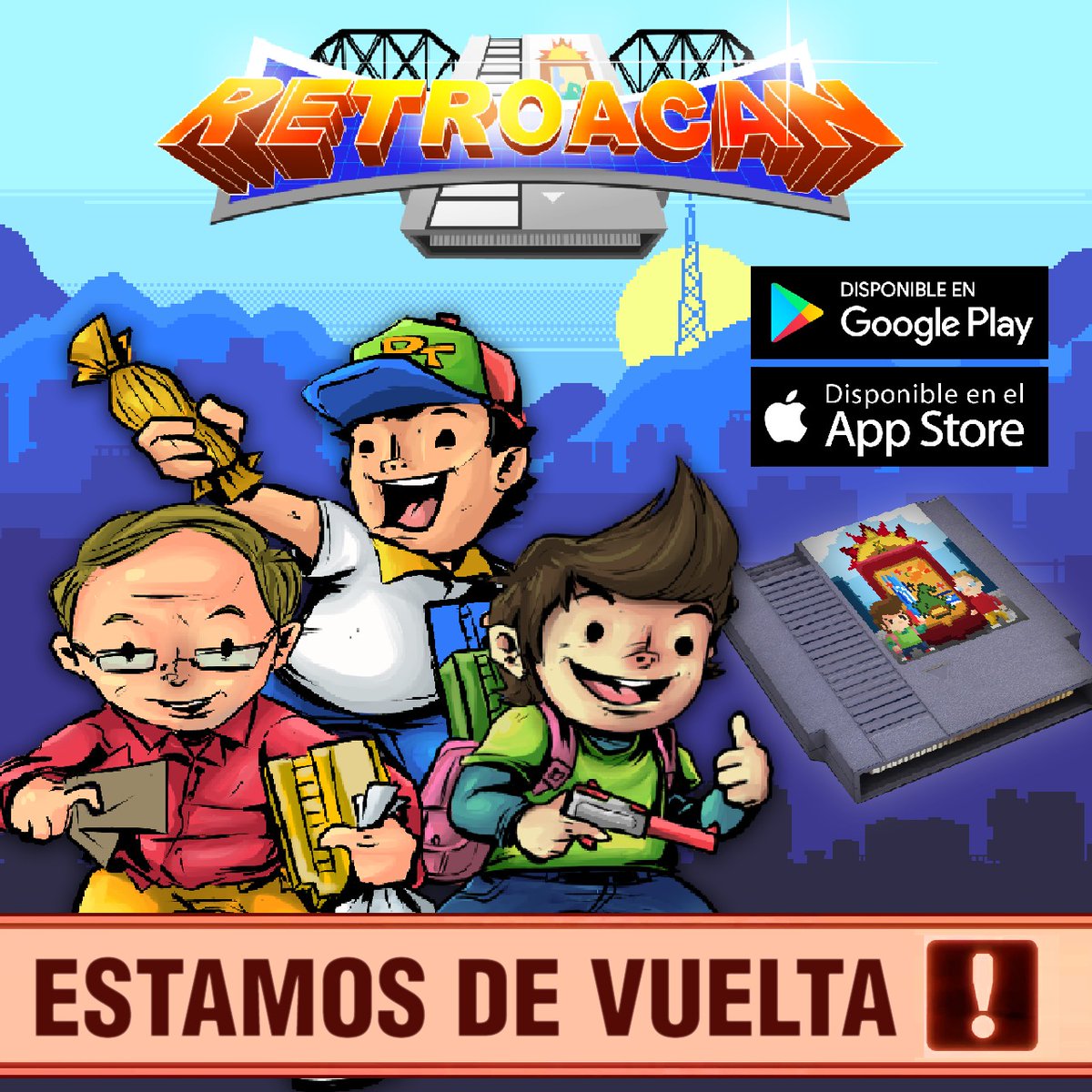 Retroacan's tweet photo. Después de una larga ausencia y en medio de una pandemia mundial RETROACAN VUELVE ESTE 2020, de nuevo estamos disponibles para Android y iOs, esperamos pronto tenerles nuevas noticias. #RetroGaming #Culiacan #MobileGames #IndieGameDev https://t.co/VCMp32QrHk