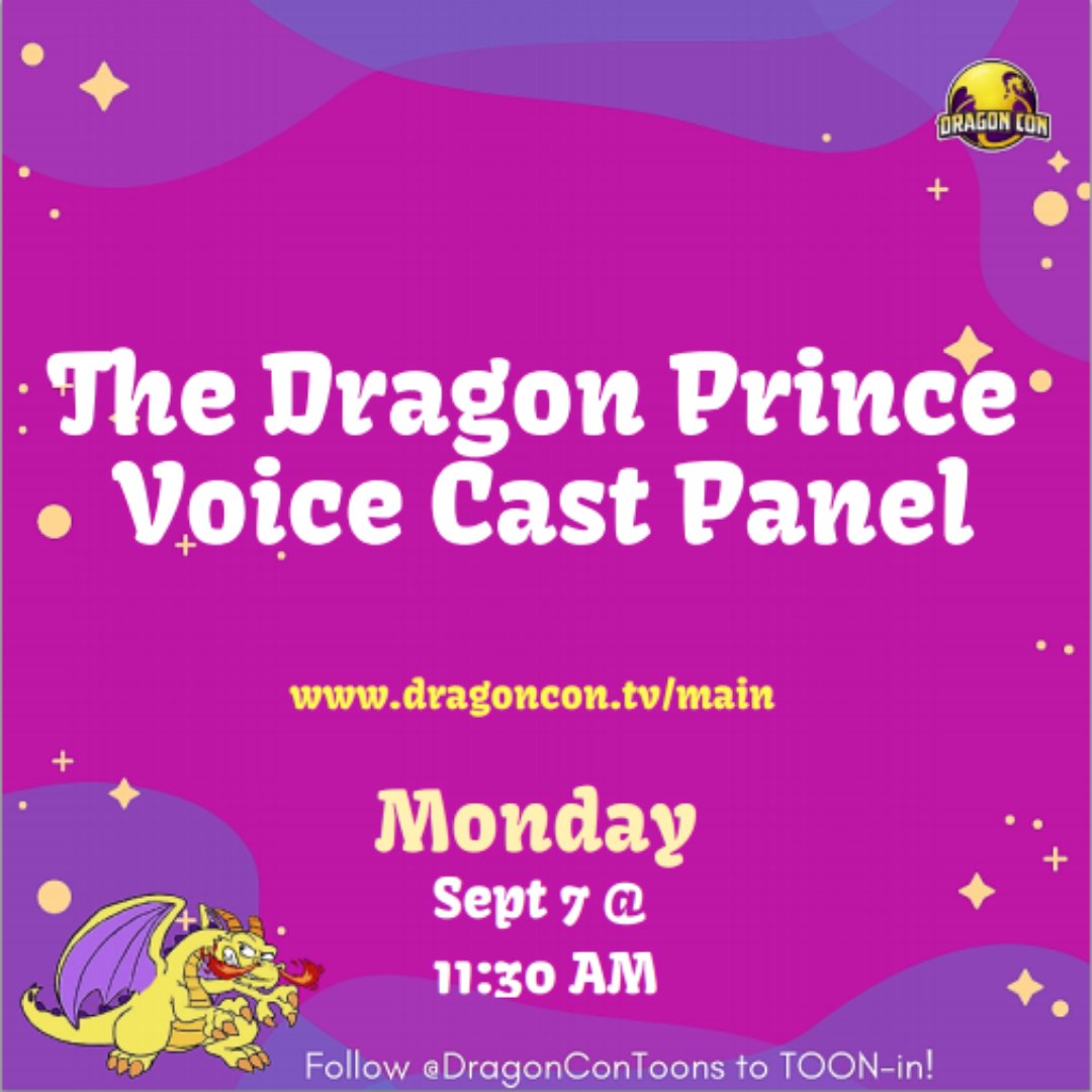 dragoncontoons's tweet photo. 'The Dragon Prince Voice Cast Panel' - Monday, Sept 7 @ 11:30 AM (EST) - With Racquel Belmonte @racqattack5, Jesse Inocalla @jinocalla, Jason Simpson @simpstagrams, Luc Roderique @lucroderique - Watch ONLY at https://t.co/phy4PjOhUn #dragonprince #dreamworks https://t.co/oyc5u6enEP