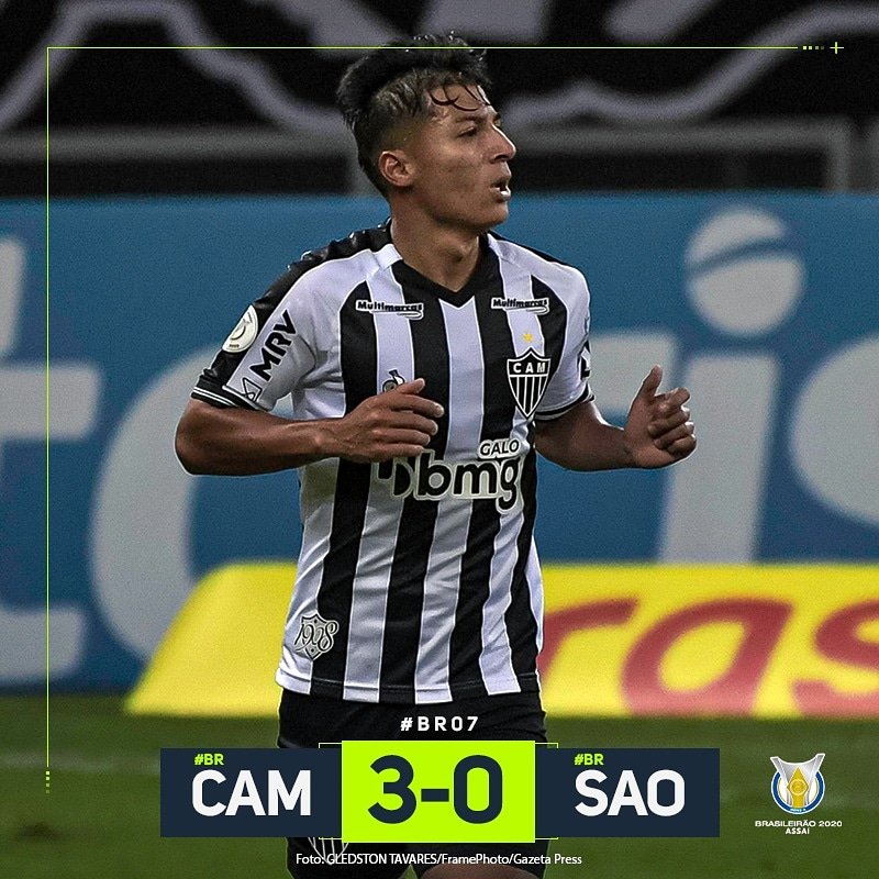 Brasileirao's tweet photo. Galocomotiva! O @atletico fez três, somou mais três e ocupa o terceiro lugar na tabela! https://t.co/Vci6HB3Bl1