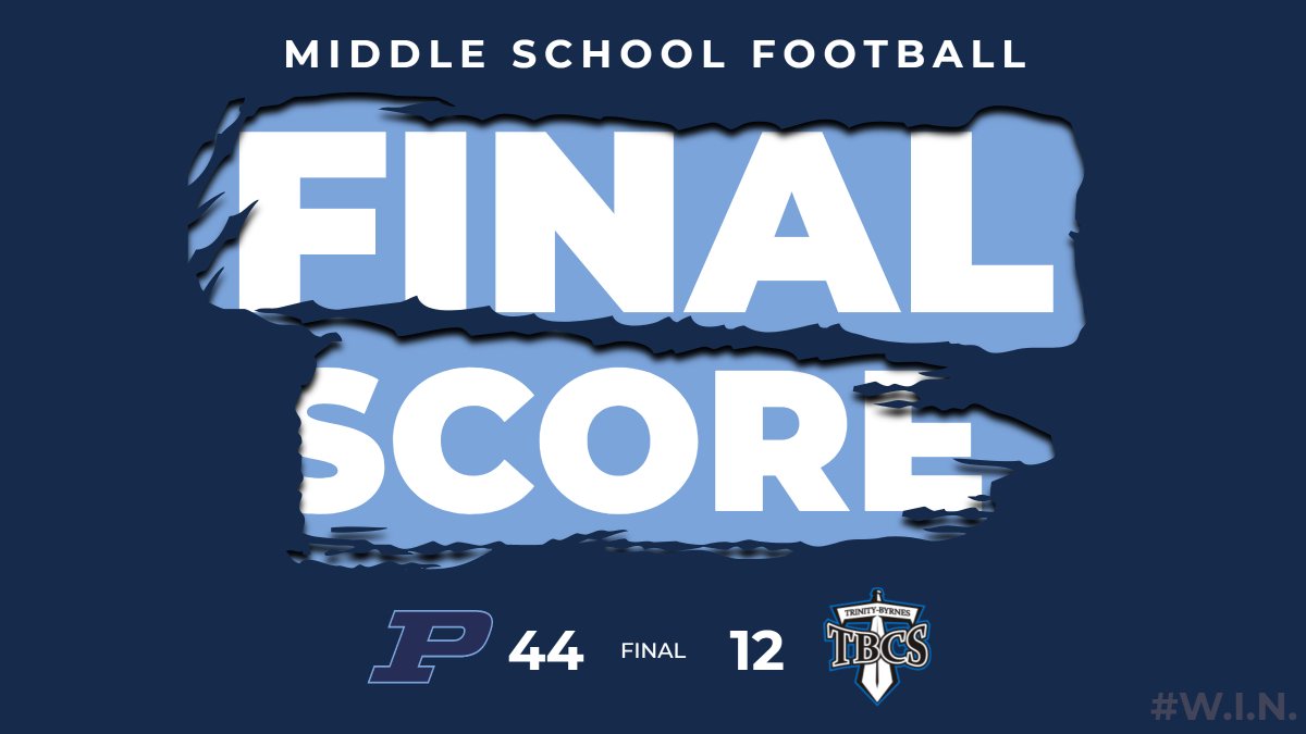 PPSAthletics's tweet photo. Middle School Football improves to 2 - 0 on the season with a big win versus Trinity-Byrnes tonight. #pinewoodfootball @PPSAthletics @PPS_Football_ @Coach_Myers_71 https://t.co/ygDvWVOD86