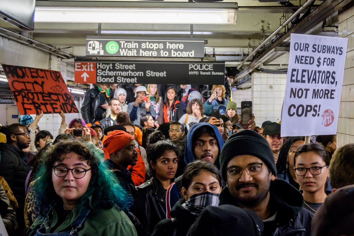 JANUARY 31st• FTP subway protests in NYCProtests from the ‘FTP Coalition’ (formed in response to ‘19 video of police drawing guns inside of a subway car) take place in NYC in response to a crackdown on fare evasion & an increased police presence in the city’s transit system.