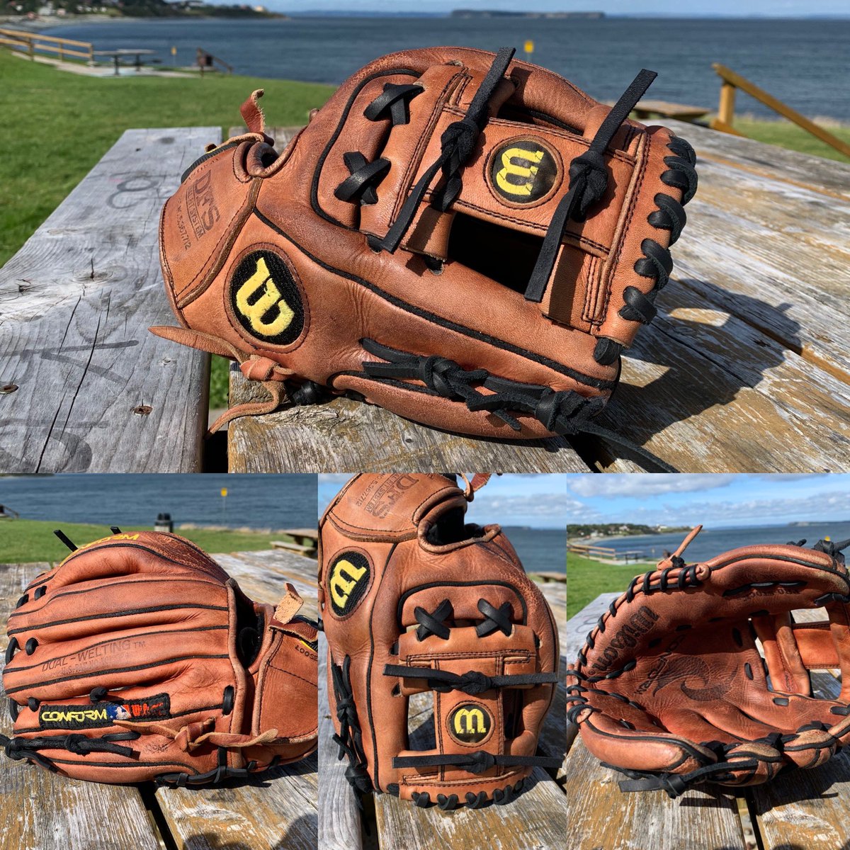 LacingByLedge's tweet photo. Gave a little TLC to this Wilson Contour DFS “The 1914” for a Coach that helped my son become a true utility player.  The pride of @GanderBaseball, Dave Parsons, you’re a real gem!  Thanks Coach!
#coach #givingback #wilson #WilsonWednesday #TeamWilson https://t.co/5JqLUrdUb2