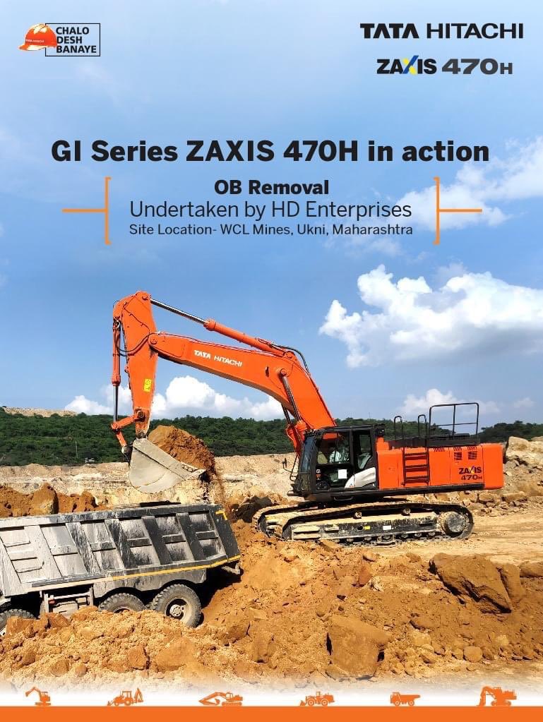 Tata_Hitachi_IN's tweet photo. Tata Hitachi machines at work ! The mighty ZAXIS 470H at work in OB removal at WCL Mines, Ukni, Maharashtra.
To know more about ZAXIS 470H, log on to : https://t.co/dXZI7zH3Bu #TataHitachi #MachinesAtWork #ZAXIS470H #ChaloDeshBanaye https://t.co/Bk500ZkTCK