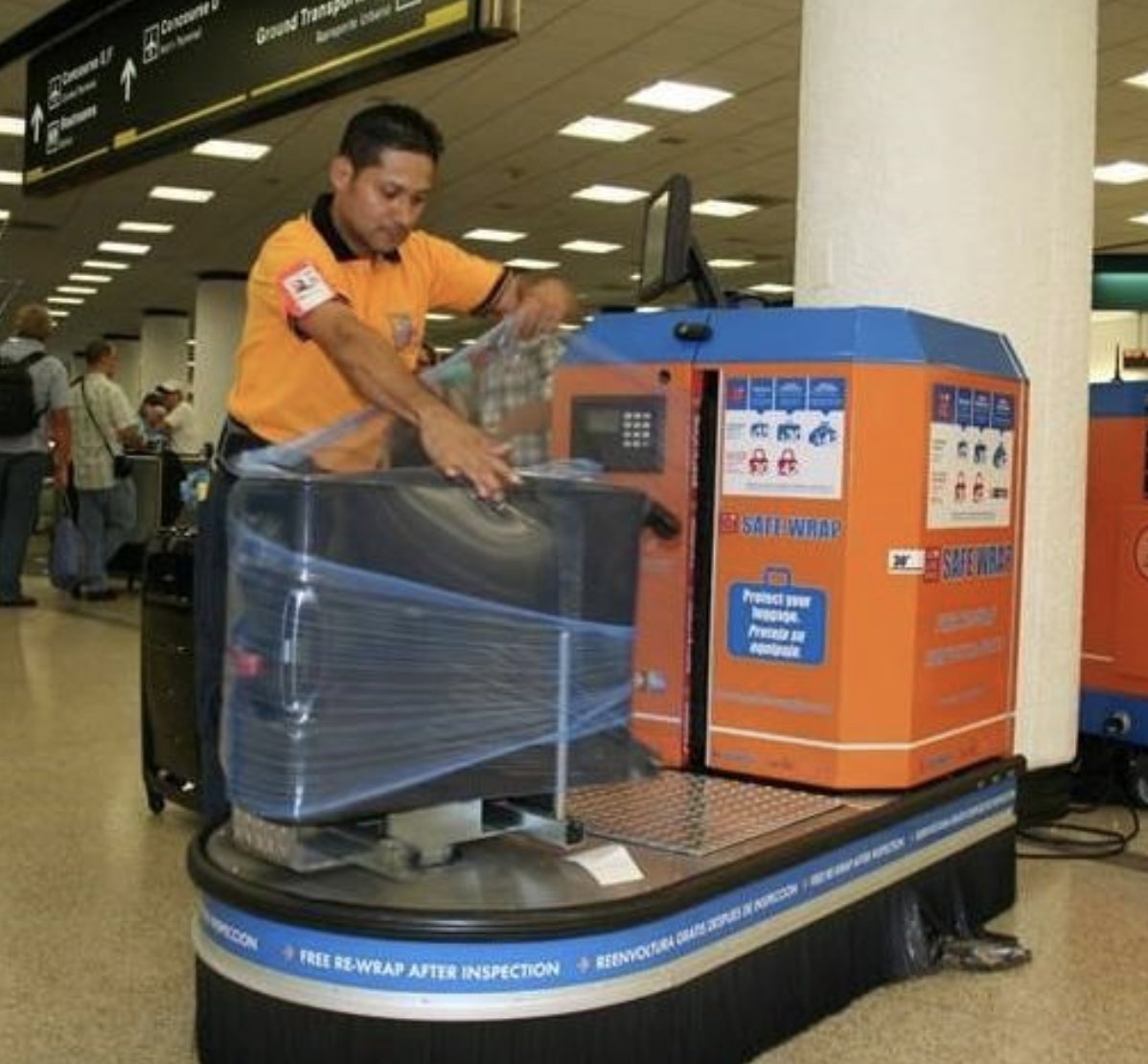 You are built not entirely unlike the protective luggage wrap.