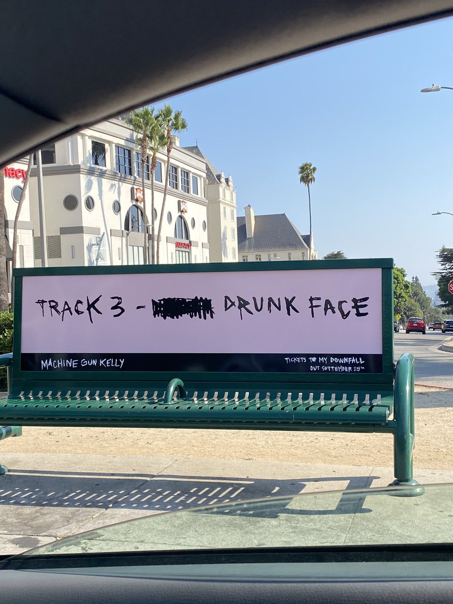 _sabrinalana_'s tweet photo. had so much fun driving around LA to find all the track names!!! everyone better listen to @machinegunkelly album tickets to my downfall when it comes out september 25th!!! https://t.co/vayjxeIO8m
