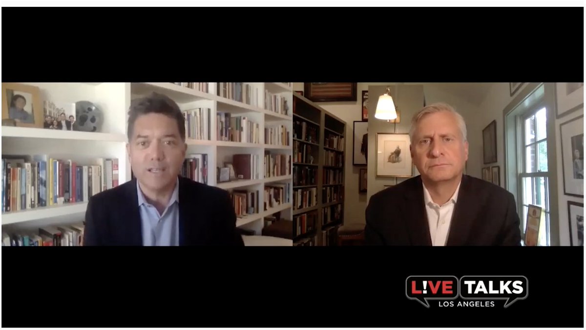LiveTalksLA's tweet photo. .@ratemyskyperoom how about these shelves lining up? @FrankBuckleyTV interviewing @jmeacham at Live Talks LA https://t.co/YSV3yJCVxL
