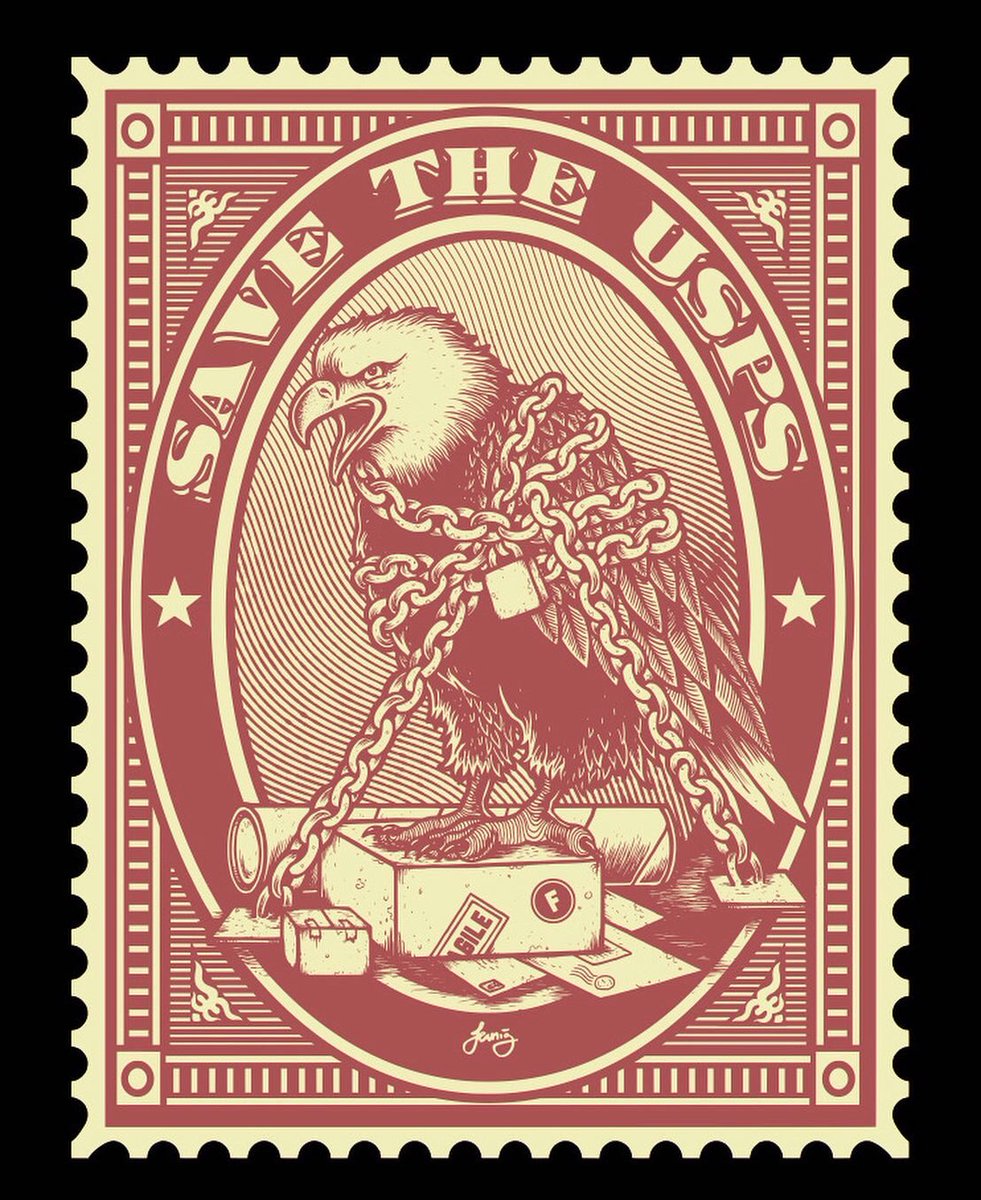 MattLeunig's tweet photo. Save the USPS.. #savetheusps #savethepostoffice #usps #resoretheusps #postoffice #buystamps https://t.co/X9a6S1BlO6
