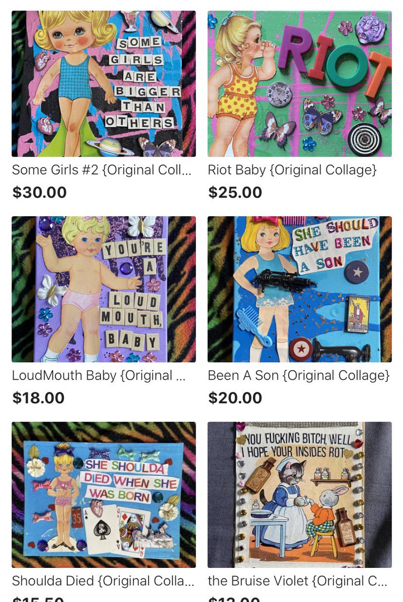 JolieRuin's tweet photo. I listed a few new collages 💕
https://t.co/bfVyURNZyt
⚡️
#collageart #mixedmedia #nirvana #beenason #kinderwhore #steampunk #ramones #loudmouth #riot #riotgrrrl #thesmiths #morrissey #jolieruin https://t.co/CU9HckoIAG
