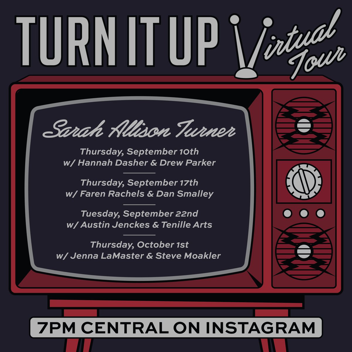 One week from today over on @instagram! Can’t wait swap songs with this crew🤘🏻#TurnItUp