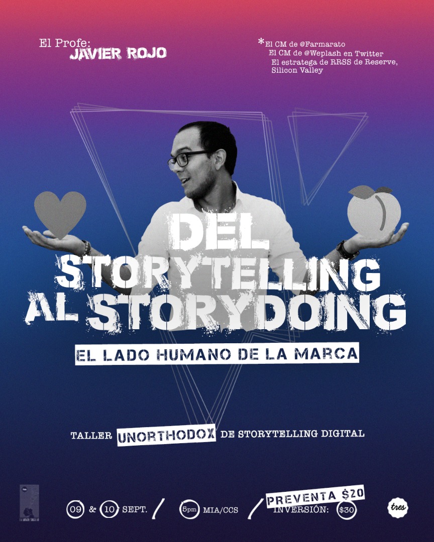 SPOILER ALERT! PUNTO DE GIRO! VOLANTAZO! REVELACIÓN!

La primera preventa termina mañana. Estás clar@?

Después te pierdes este espectáculo de taller con <a href="/JavierRojo_/">JR ❄️</a> y quedas como loquit@ con las redes de tu marca!

Ticketplate.com, pero ya mismo!