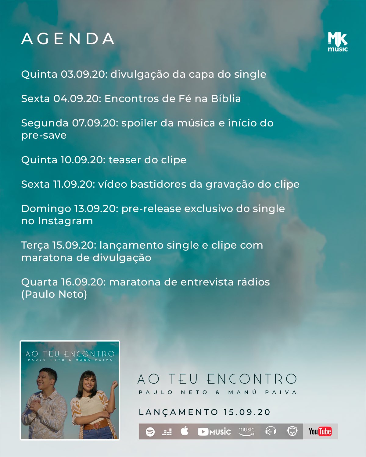 Paulo Neto lança sua nova música Ao Teu Encontro, com Manú Paiva - News  Gospel