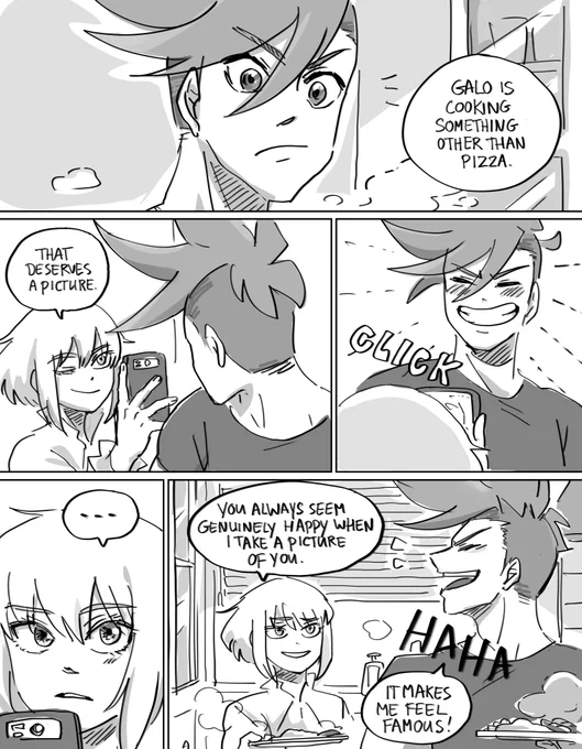 I often draw Lio in sad situations because he's gone through shit, but Galo has plenty of reasons to be sad, too. I just forget sometimes because he's always so cheerful. #PROMARE 