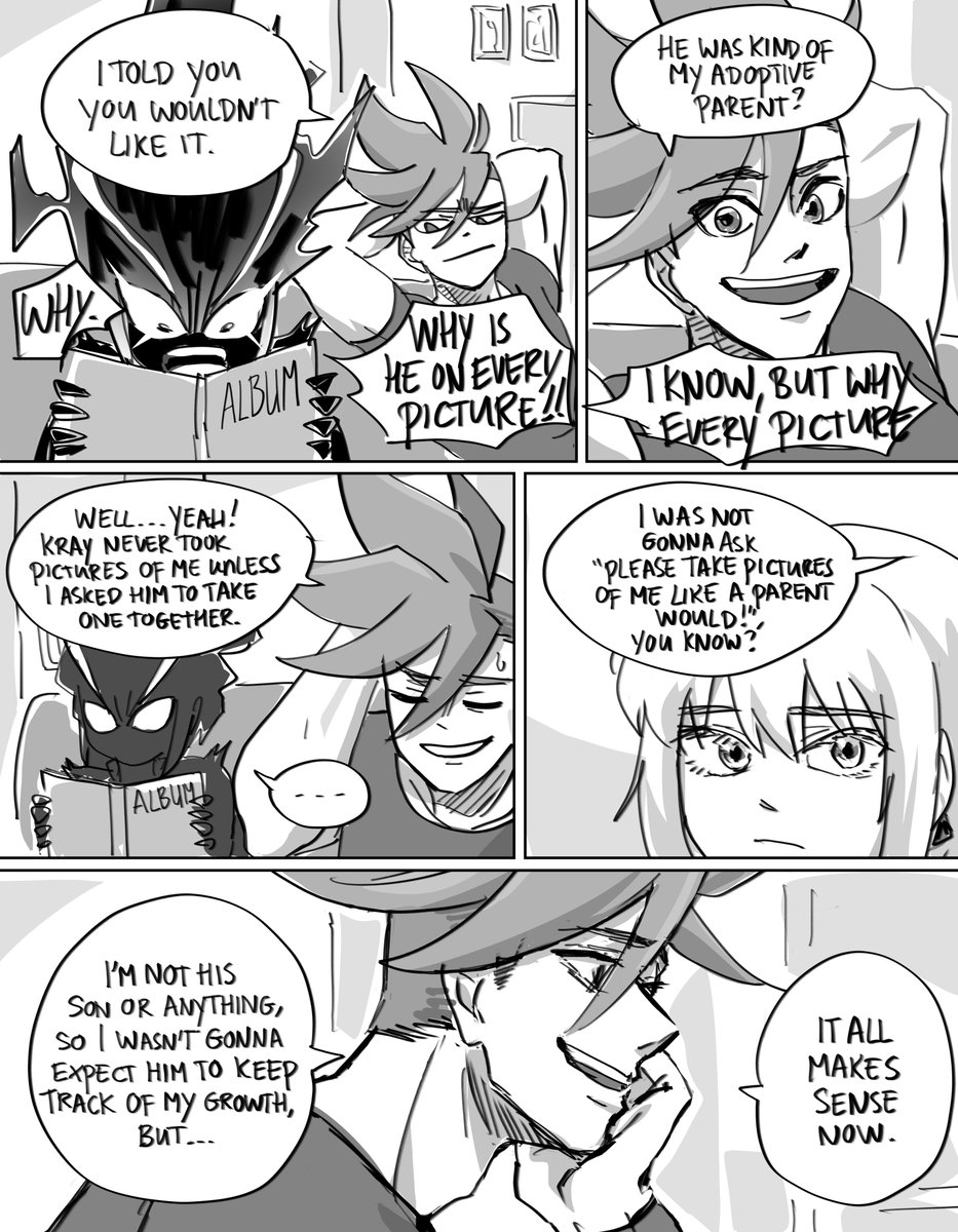 I often draw Lio in sad situations because he's gone through shit, but Galo has plenty of reasons to be sad, too. I just forget sometimes because he's always so cheerful. #PROMARE