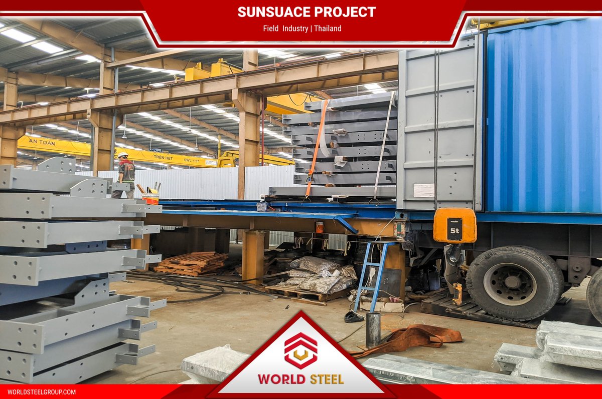 WorldSteelMM's tweet image. 🌟🌟SUNSUACE EXPORT PROJECT - THAILAND🌟🌟
➡️On June 11, 2020, WorldSteel exported steel structure of Sunsuace warehouse project.
👉 𝘿𝙚𝙩𝙖𝙞𝙡𝙨: ow.ly/ElHV50BgJPk
#WorldSteelGroup #IAS #AC472 #Sunsuace #PreEngineeredSteelBuildings #SteelStructure #MetalBuildings