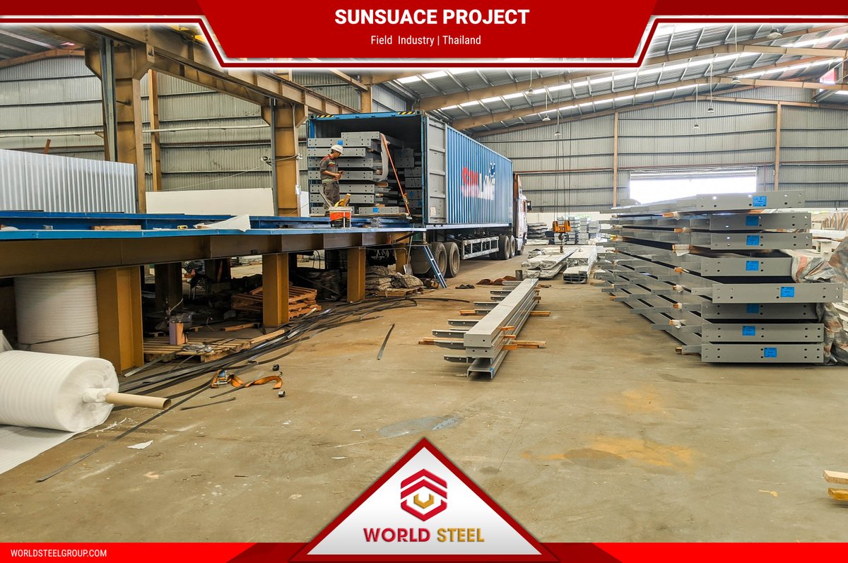 WorldSteelMM's tweet image. 🌟🌟SUNSUACE EXPORT PROJECT - THAILAND🌟🌟
➡️On June 11, 2020, WorldSteel exported steel structure of Sunsuace warehouse project.
👉 𝘿𝙚𝙩𝙖𝙞𝙡𝙨: ow.ly/ElHV50BgJPk
#WorldSteelGroup #IAS #AC472 #Sunsuace #PreEngineeredSteelBuildings #SteelStructure #MetalBuildings