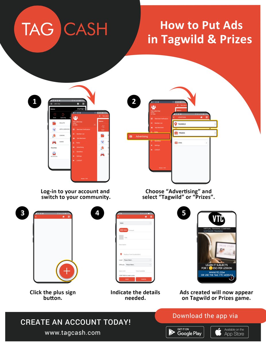 tagcashcom's tweet photo. Want your Ads to appear in the Tagcash games? Here’s how you can put Ads in the Tagwild game.
No account yet? Create an Account today!
Download our app here:
Playstore- https://t.co/jPW0vE1xMs
Appstore- https://t.co/jorBoDKvfF
#CreatingACashlessFuture https://t.co/blLYeCFsJ9