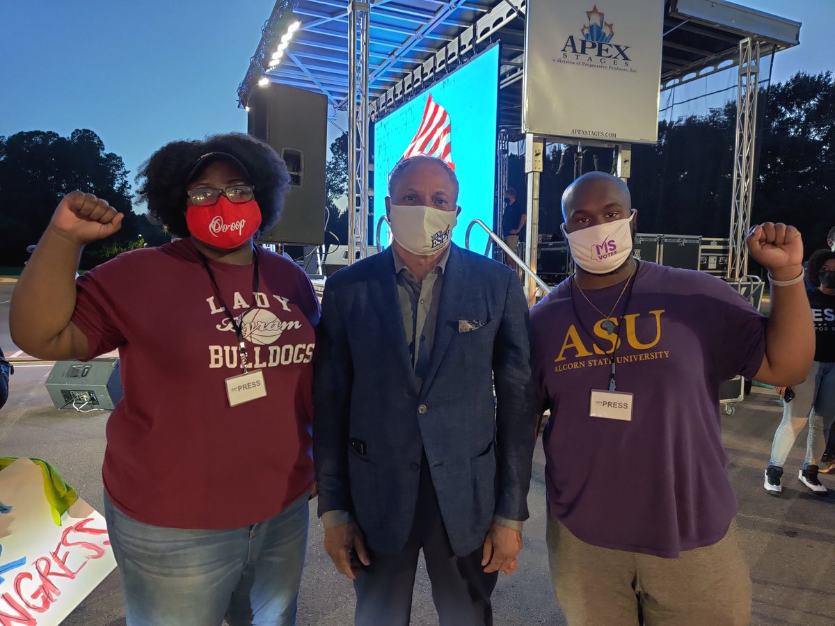 BlmSip's tweet photo. We had an awesome time at future Senator @mikeespyms’s We Are Mississippi drive-in/virtual rally! We urge each of you to exercise your right to VOTE on November 3rd, 2020! #BLMSip #WeAreMississippi https://t.co/xpijwmvO7i