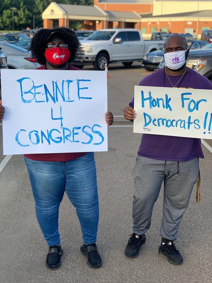 BlmSip's tweet photo. We had an awesome time at future Senator @mikeespyms’s We Are Mississippi drive-in/virtual rally! We urge each of you to exercise your right to VOTE on November 3rd, 2020! #BLMSip #WeAreMississippi https://t.co/xpijwmvO7i