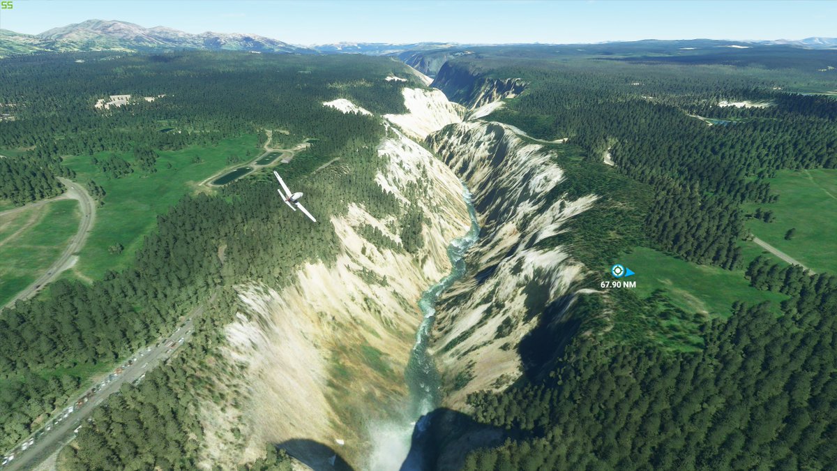 Grand Canyon of the Yellowstone mostly works imo?? Definitely would love a mod or DLC that adds in hand made waterfalls because the waterfalls the game generates are bad.