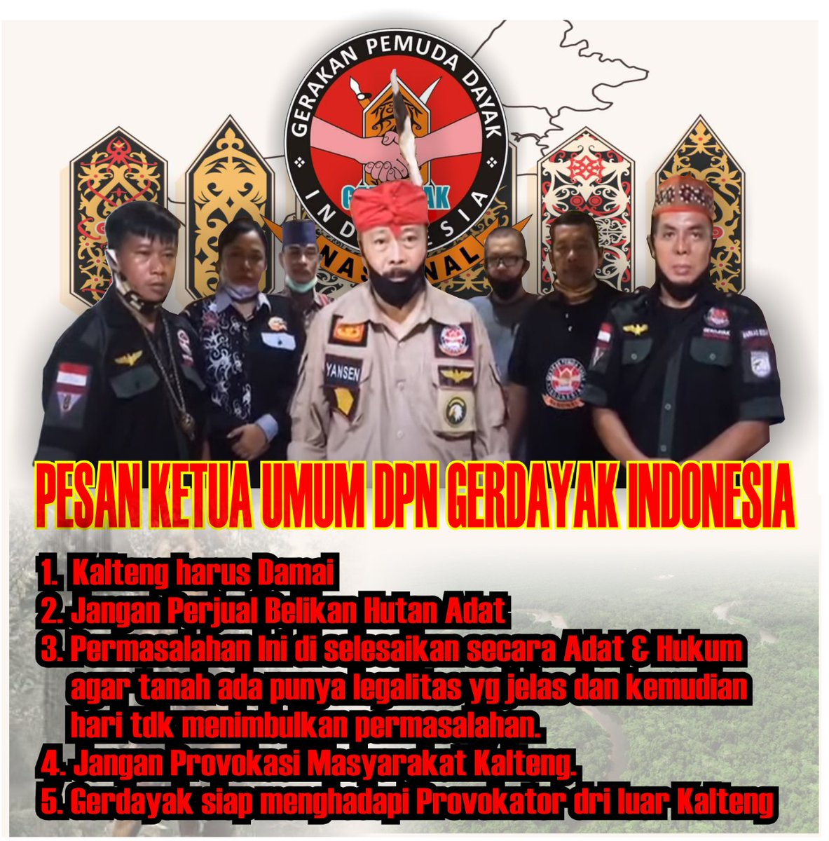 LarosTrie's tweet photo. Pesan Ketum DPN Gerdayak Indonesia https://t.co/Ckpjl1kFSa