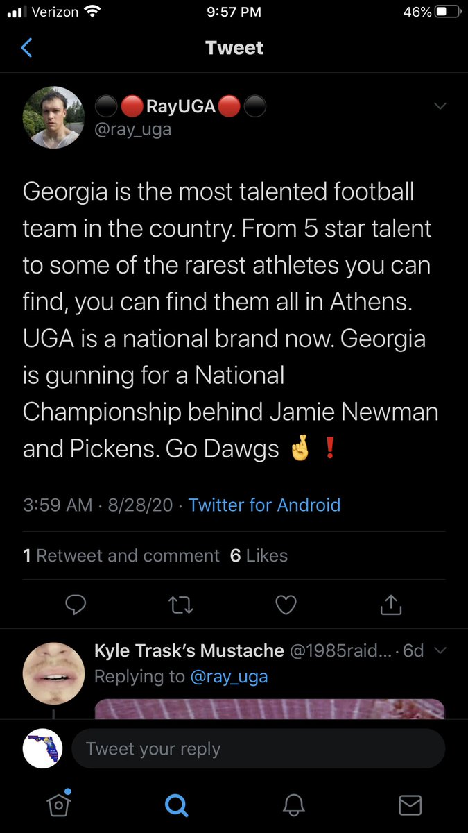 Lordy, this one dude is a treasure trove of material all by himself.How’s that national brand doing now that everybody is starting to see Kirby Smart for what he really is?  https://twitter.com/ray_uga/status/1299255243239112704