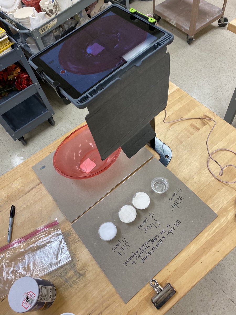 olchs_art's tweet photo. Check it out! Mrs. Clark about to record how to make at home clay with salt, flour and water!

These times make us creative.
#olchspride https://t.co/3sXB6L8gab