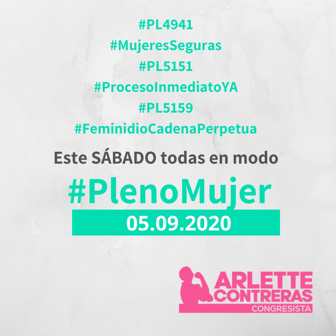 arlettecontrers's tweet photo. Proceso inmediato en casos de violencia flagrante #PL5151 y Cadena Perpetua para feminicidas #PL5159, que son parte de la #AgendaMujer
¡Sigamos luchando!
.
#ProyectoDeLey4941
#ProyectoDeLey5151
#ProyectoDeLey5159
#MujeresSeguras
#ProcesoInmediatoYa
#FeminicidioCadenaPerpetua https://t.co/HtffOY7L2I