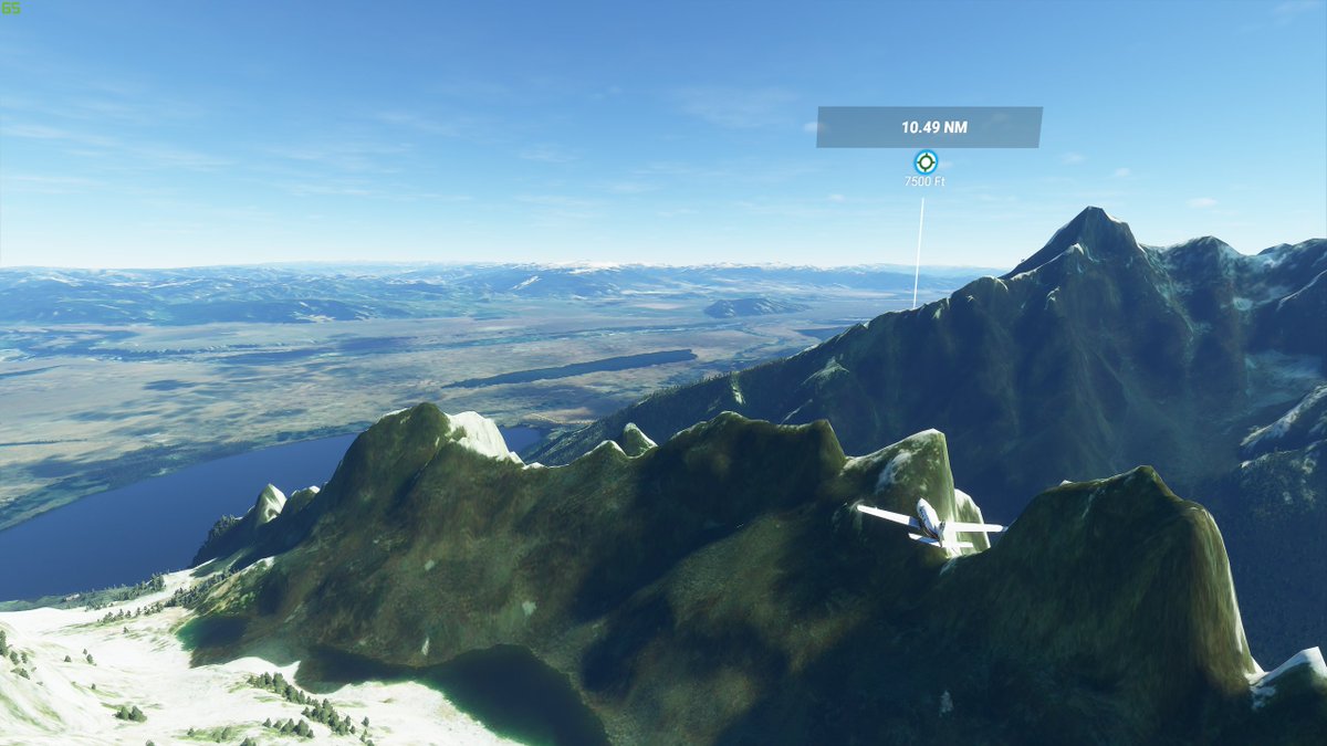 For it being a *flight* sim, i spend a lot of time following roads but i got into some mountains. the tetons are incredibly hard to get lost in, it takes like 30 seconds in either direction to get out of the peaks and you know damn well whether its wyoming or idaho