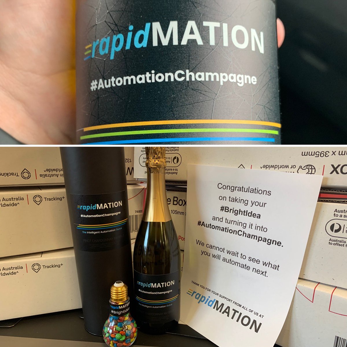 TEAMrapidMATION's tweet image. It&apos;s Friyay which means it&apos;s my favourite time of the week: @TEAMrapidMATION Automation Champagne time! 

Congrats to all of our customers who got their @UiPath bots live this week and who took their #BrightIdea and turned it into #AutomationChampagne.