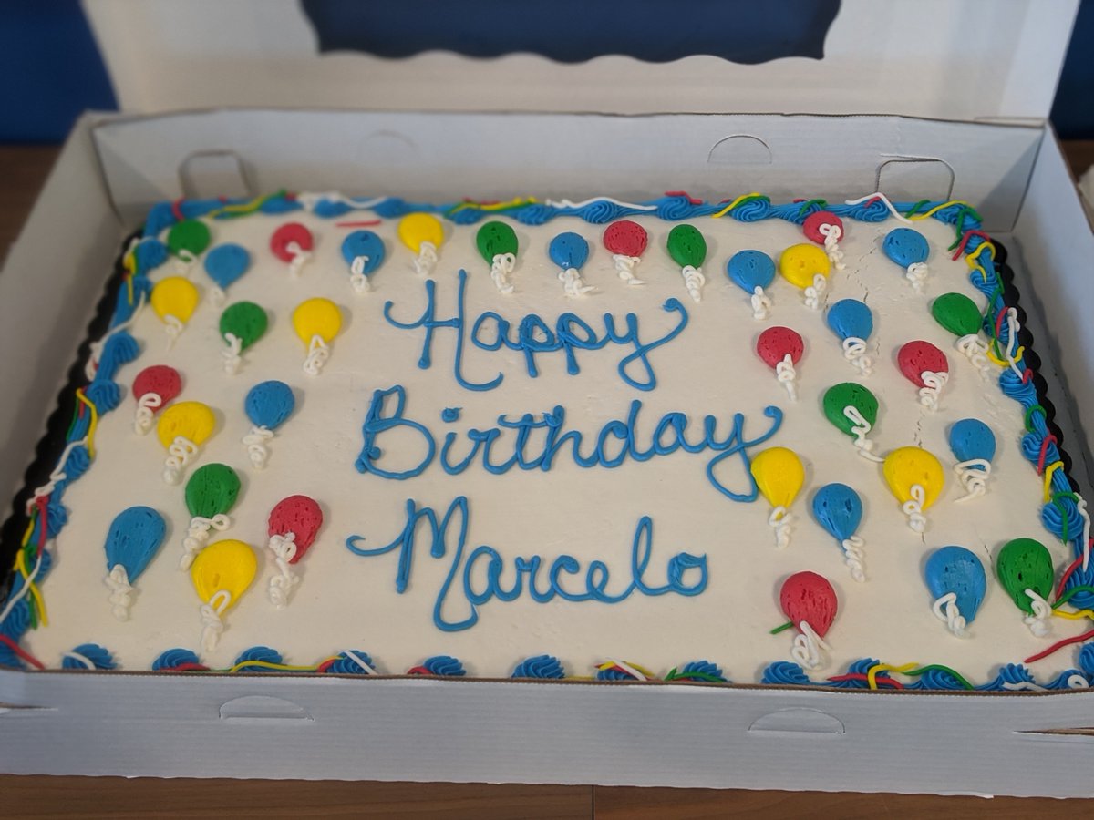 marceloinspires's tweet photo. I can't think of a better team to be a on than the #meijer team! What a great surprise today - my office was decorated with balloons and a door sign! To top it off, we shared a delicious #meijer made birthday cake! Great teams become family.  #bday2remember https://t.co/VAWrXE6n6M