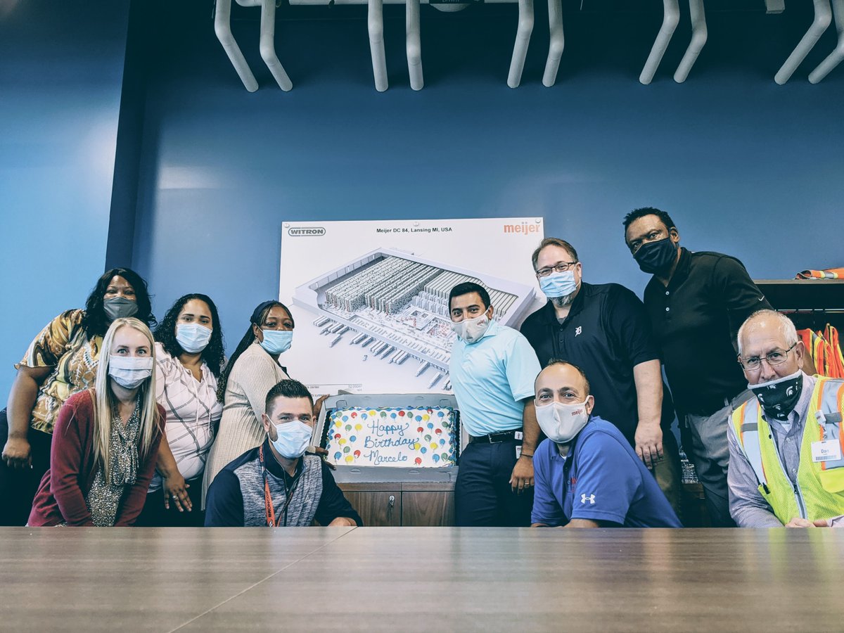 marceloinspires's tweet photo. I can't think of a better team to be a on than the #meijer team! What a great surprise today - my office was decorated with balloons and a door sign! To top it off, we shared a delicious #meijer made birthday cake! Great teams become family.  #bday2remember https://t.co/VAWrXE6n6M