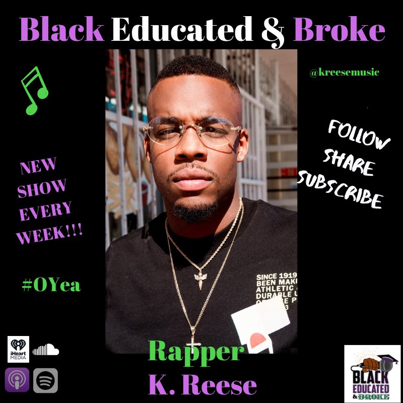 kreesemusic's tweet photo. Make sure y’all tuned in tonight at 11pm and for my exclusive interview!!! I appreciate the love from @blackeducatedandbroke for giving me the opportunity to be on the show and expressing my ambitions for what I love!!! #music Follow the team!! *link in bio*
*
*
#atlanta #dallas https://t.co/pRJ23iaxpt