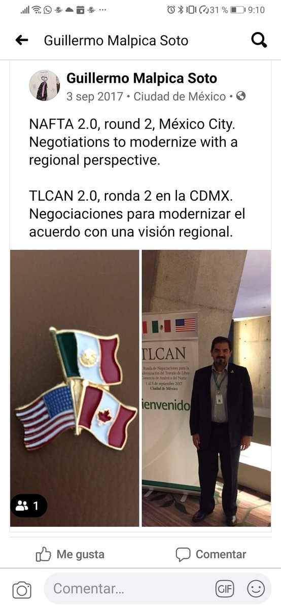 GMalpicaSoto's tweet photo. Mi cuenta de Facebook me recordó esta publicación de hace tres años, 2a ronda del TMEC. Cuando los negociadores le llamábamos TLCAN 2.0 (los negociadores nunca le llamamos TMEC, por cierto). #TMEC #tradeMX https://t.co/jhXoPACRnK