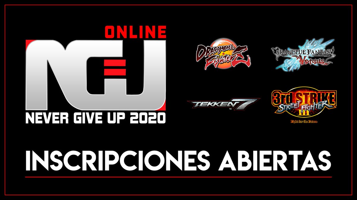 f2gcl's tweet photo. Las inscripciones para #NGU2020 han comenzado, vayan al Matcherino del torneo en el que desean participar para inscribirse:

#DBFZ: 
https://t.co/Q4bgo5hiMz

#GBVS: 
https://t.co/gkb4ExmIG7

#TEKKEN7: 
https://t.co/8tLQI3zYL4

#3rdStrike: 
https://t.co/RwJYYEdc8V https://t.co/roioLwpArs