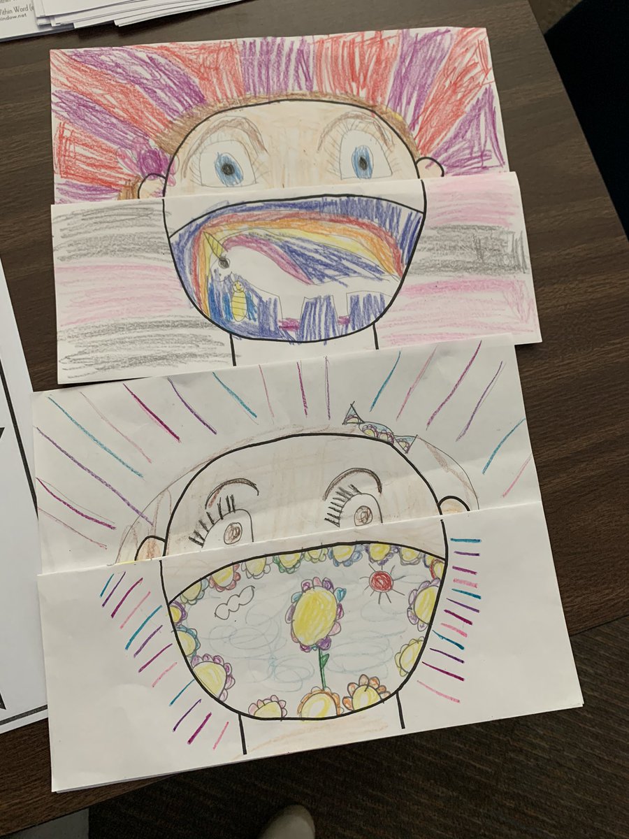 Mr. Roberts first grade class created self portraits of themselves with face masks! #prairieviewgradeschool #pvrocks #Coyotestrong