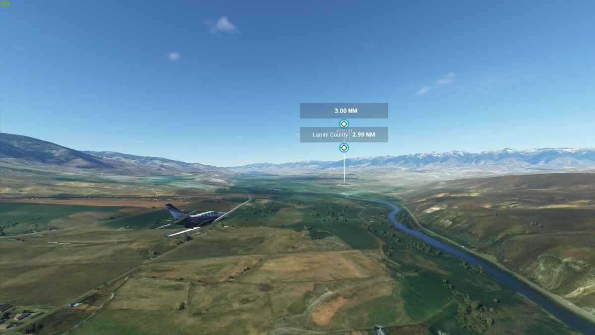 My original destination was the airport near Salmon but I decided to keep going through Lemhi Pass, so I had to turn southeast, and then try to find the specific pass