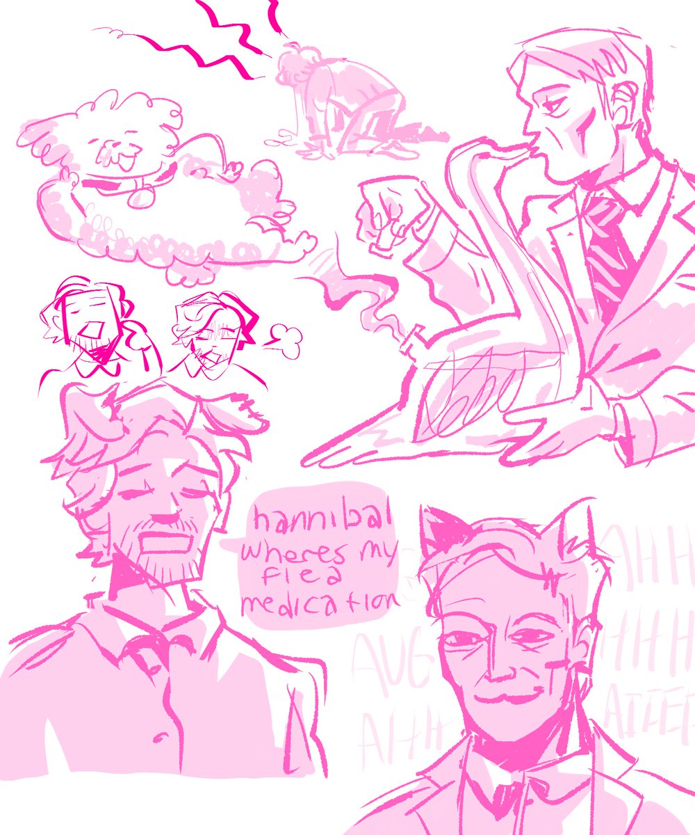 tw/ drugs went live doodling hannibal stuff w/ @thirpy on instagram it was a mess 