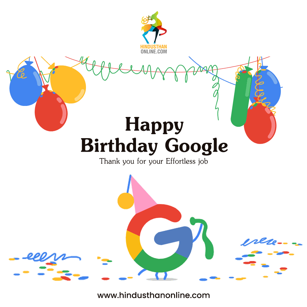 hindusthanonlin's tweet photo. Happy Birthday, Google. The #searchenginegiant
#HappyBirthdayGoogle #Googlebirthday #Googleday #digitalmarketingstrategy #StopPrivatisation #fridaymorning #TeachersDay #RishiKapoor https://t.co/Z3b7Y2AuEP