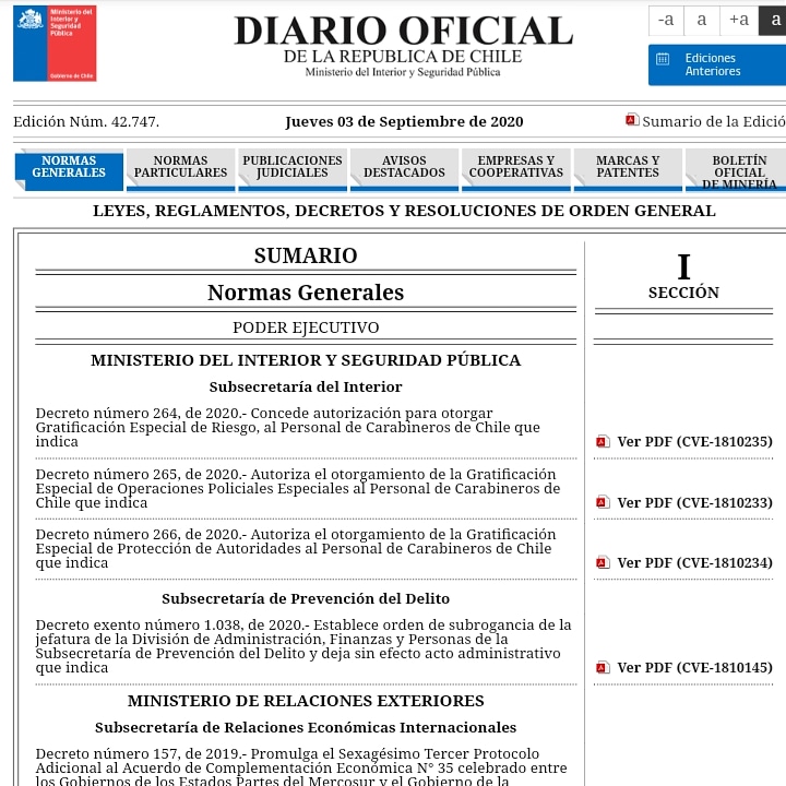 rvfradiopopular's tweet photo. Publican en Diario Oficial Decretos q dan gratificaciones y + recursos a Carabineros
Gratificación x Riesgo 20% NO Imponible
Gratificación x ser GOPE 30% más diferencial x goce de sueldos superiores. 
Gratificación x Cuidar Políticos 20% + diferencial x goce de sueldos superiores https://t.co/OBsoYuyhxe