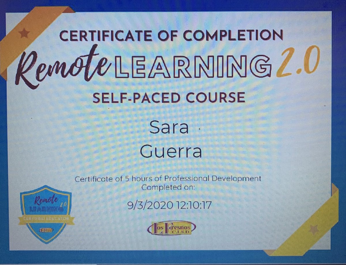 Sara_Guerra19's tweet photo. Yay!!! Finally doneπππ #LFRemoteLearningCertified #MakingADifference https://t.co/XOAIwlLFte